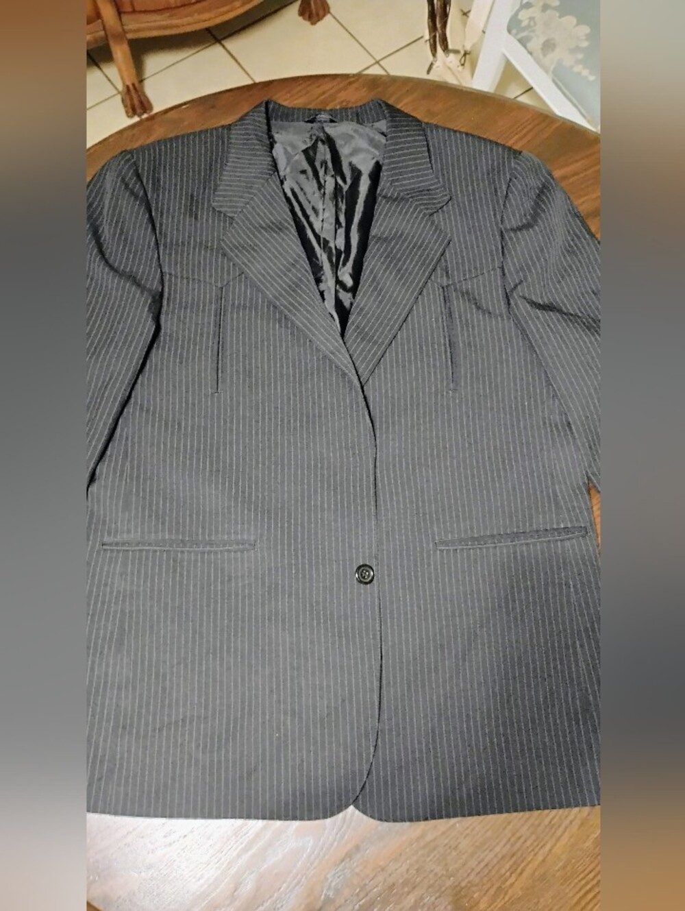 Western Wear Saxifon Black Polyester Two Button Cowboy Rancher Blazer Size 42